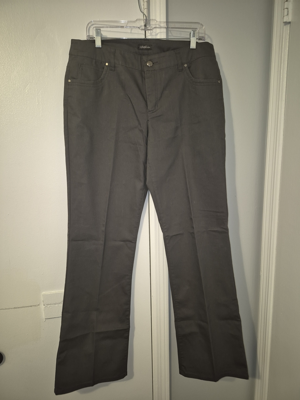 Claudia Ev Size 12 Dark Gray Straight-Leg Pants